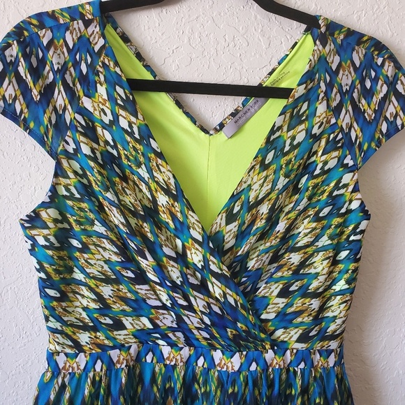 Marc New York Geometric Pattern Dress Size 6 - Picture 2 of 6